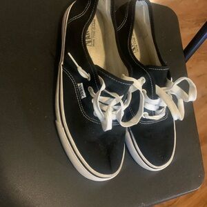 Vans Classic Black and White Canvas Shoes